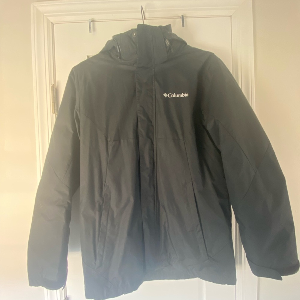 Mens Columbia Black 3-in-1 Hooded Winter Jacket